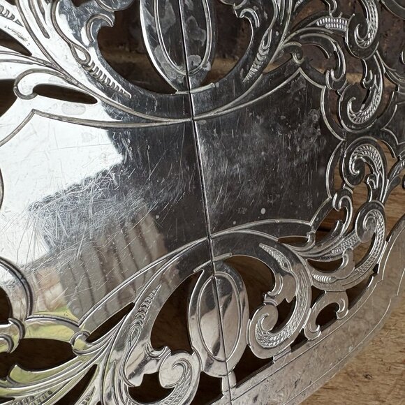 Vintage Manning Bowman Expandable Silver Plated Trivet Hot Plate READ - Picture 3 of 13